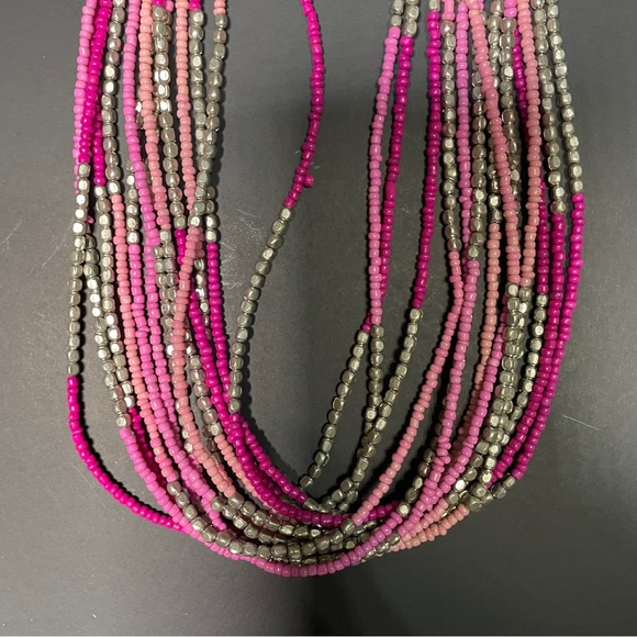 Vintage necklaces lot 2!multi strain beaded statement necklaces & 2 single beads - Picture 14 of 14